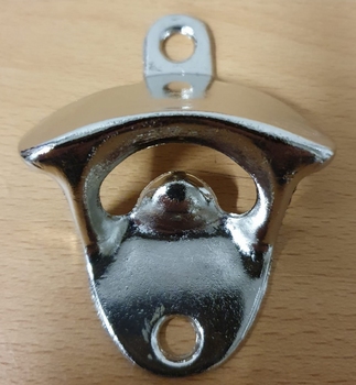 Wandopener zilver kleurig bier opener wandopener