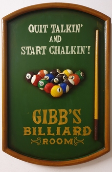 Gibb's biljart room houten pubbord