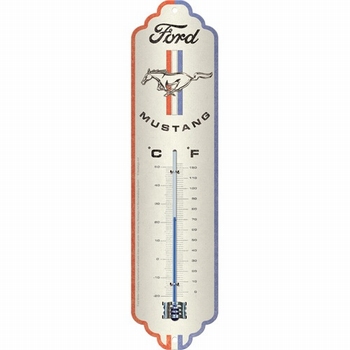Ford mustang stripes logo metalen thermometer