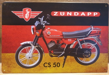 Zundapp CS50  Reclamebord metaal