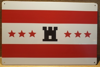 Drenthe vlag reclamwbord van metaal