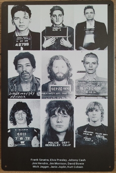 Bad Guys gevangenis foto's beroemdheden metalen reclam