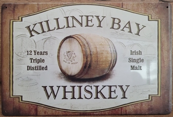 Killiney Bay Whiskey metalen wandbord reclame