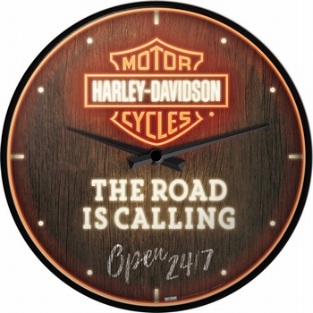 Harley Davidson road is calling wandklok