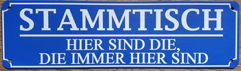 Stammtisch reclamebord van metaal