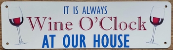 Always Wine o Clock reclamebord van metaal