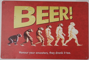 Beer revolution horizontaal honour acestors metalen wa