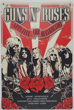 Guns n Roses concert reclamebord