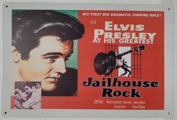 Elvis Presley jailhouse rock metalen wandbord