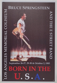 Bruce springsteen concert born in the usa metalen wand