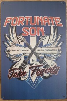 John Fogerty Fortunate son metalen wandbord reclamebor