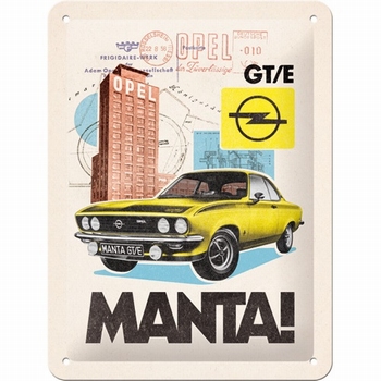 Opel manta metalen wandbord