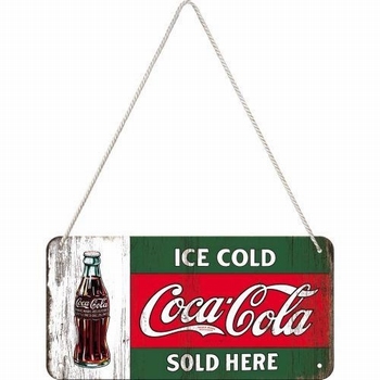 Coca cola rood groen hanging sign metaal