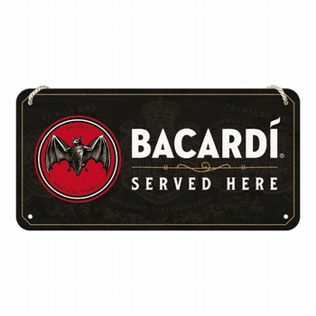 Bacardi served here metalen bord hanging sign