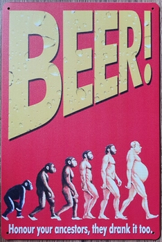 Bier revolutie metalen reclamebord