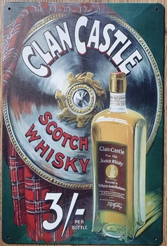 Clan Castle Scotch Whisky metalen reclamebord