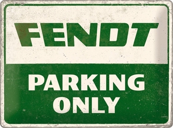 Fendt parking only metalen wandbord relief