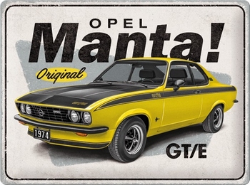 Opel manta metalen wandbord relief