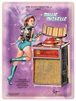 Amy continental 2 1961 jukebox metalen bord reliëf