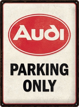 Audi parking only metalen reclamebord met relief