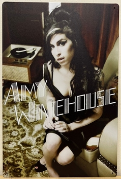 Amy Winehouse metalen reclamebord 30x20cm