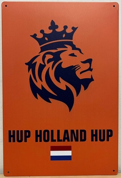 Hup Holland Hup Leeuw metalen wandbord 30x20cm