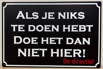 Als je niks te doen hebt doe het dan niet hier metalen