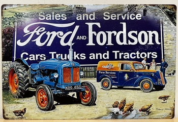 Ford en Fordson trucks en Tractor reclamebord metaal 3