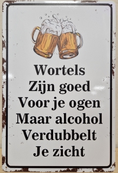 Wortels goed voor Ogen Alcohol verdubbelt zicht metalen