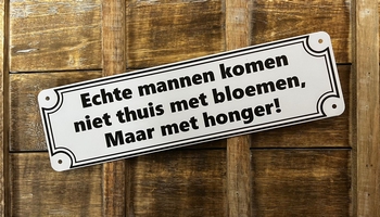 Bloemen honger grappig bord