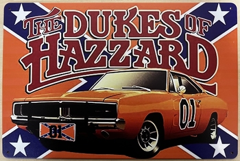 The Dukes Of Hazzard wandbord van metaal