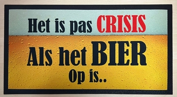 Crisis bier op barmat