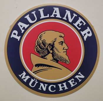 Paulaner bier Munchen wandbord rond