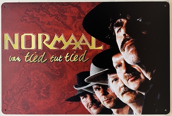 Normaal tied tot tied horizontaal wandbord metaal 20x3