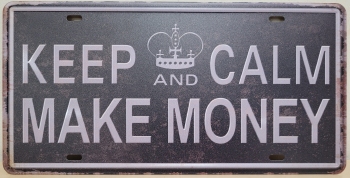 Keep Calm Make Money  License plate