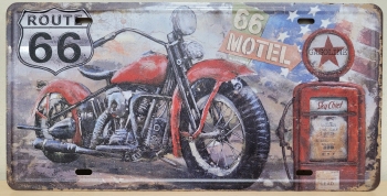 Route 66 Motor Motel benzinepomp  License plate