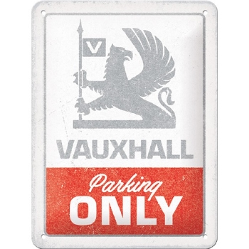 Vauxhall parking only metalen wandbord relief