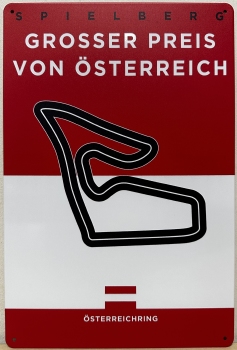 Formule 1 GP Oostenrijk wandbord van metaal