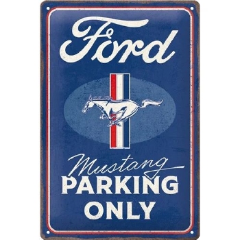 Ford mustang parking only reclamebord met relief