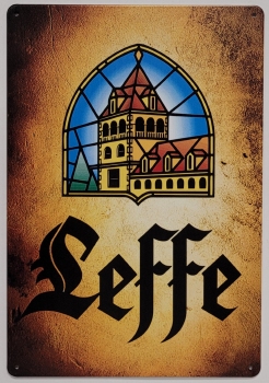 Leffe Bier Old look reclamebord van metaal