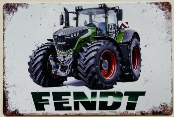 Fendt tractor nieuw model reclamebord van metaal