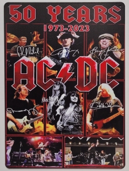 ACDC 50 Years wandbord van metaal