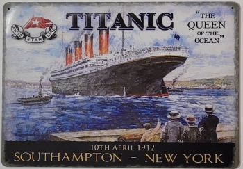 Titanic Queen of the ocean horizontaal wandbord