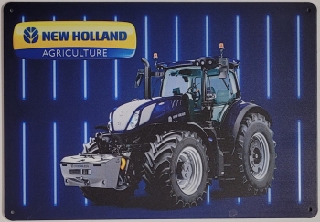New Holland Agriculture Tractor wandbord van metaal