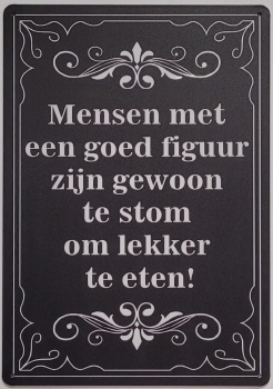 Mensen met een goed figuur metalen tekstbord