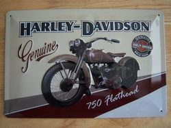 Harley davidson flathead metaal relief