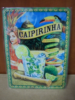 Caipirinha drank reclamebord metaal klein