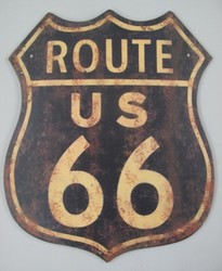 Route 66 logo bruin groot