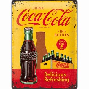 Coca cola geel rood delicious refreshing