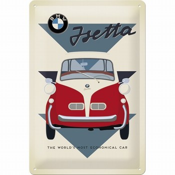 BMW Isetta economical car reliëf reclamebord